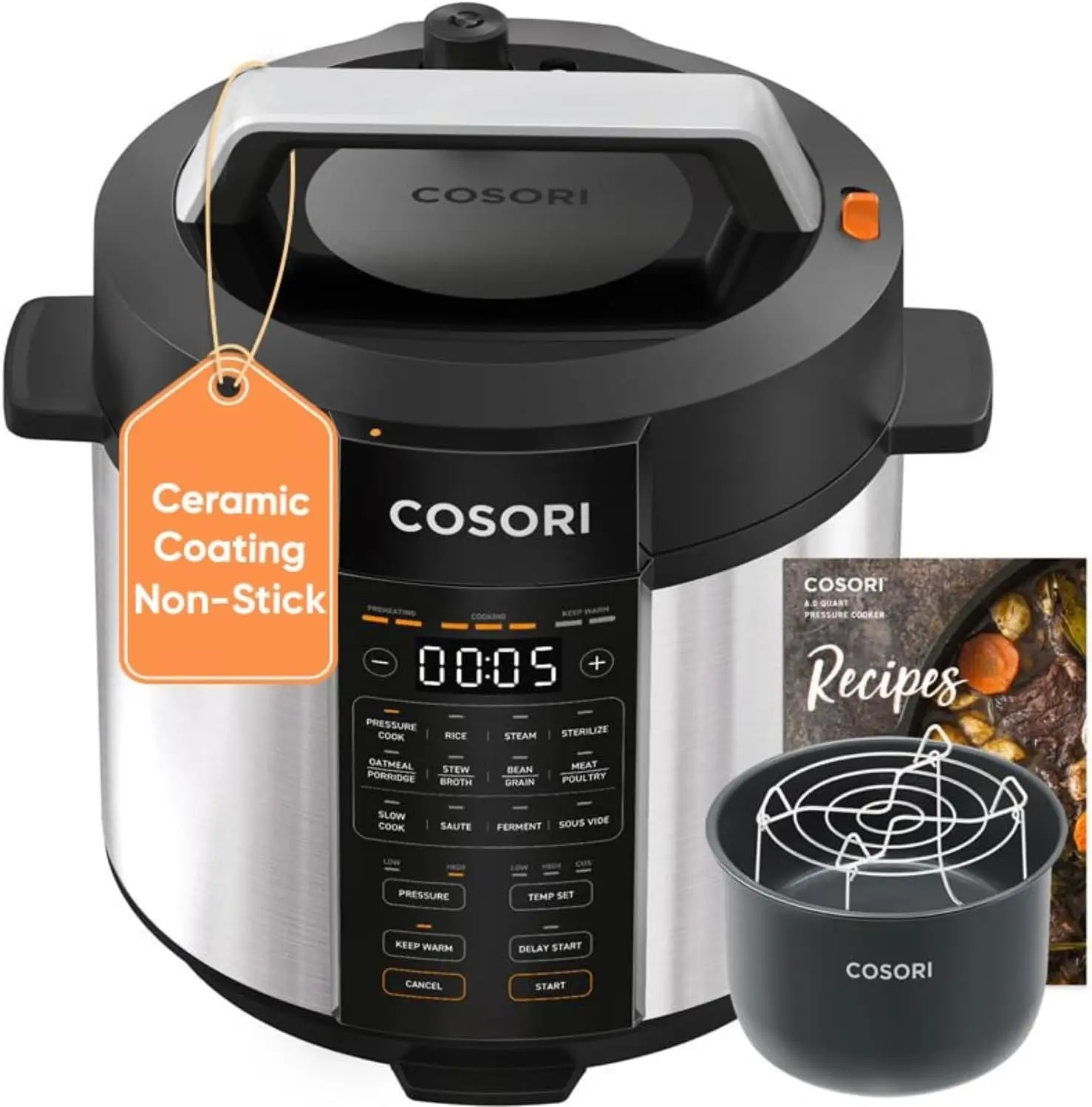cosori pressure cooker 6qt stainless steel – 9 in 1