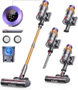 Cordless Vacuum Cleaner, 600W 50KPA 65Mins Cordless Stick Vacuum Cleaner With Touch Screen