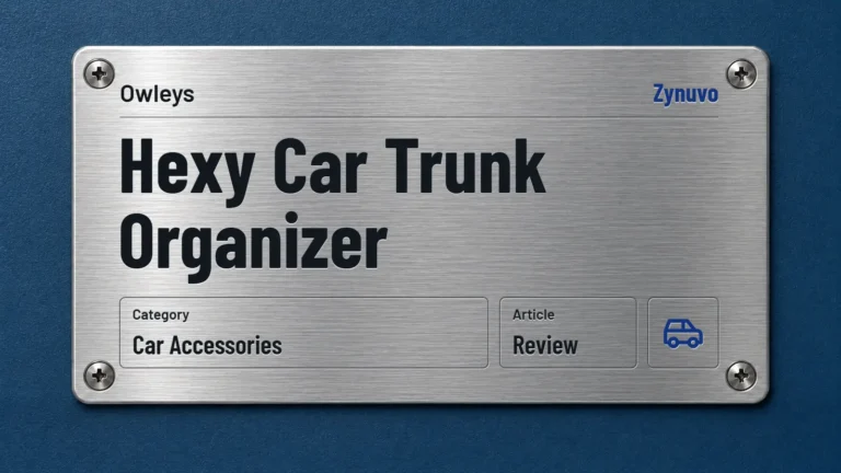 Zynuvo rating plate for the Owleys Hexy Car Trunk Organizer review