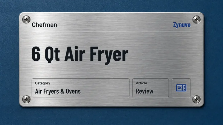 Zynuvo rating plate for the Chefman 6 Qt Air Fryer review