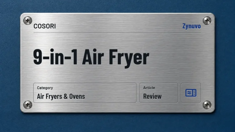 Zynuvo rating plate for the COSORI 9-in-1 Air Fryer review
