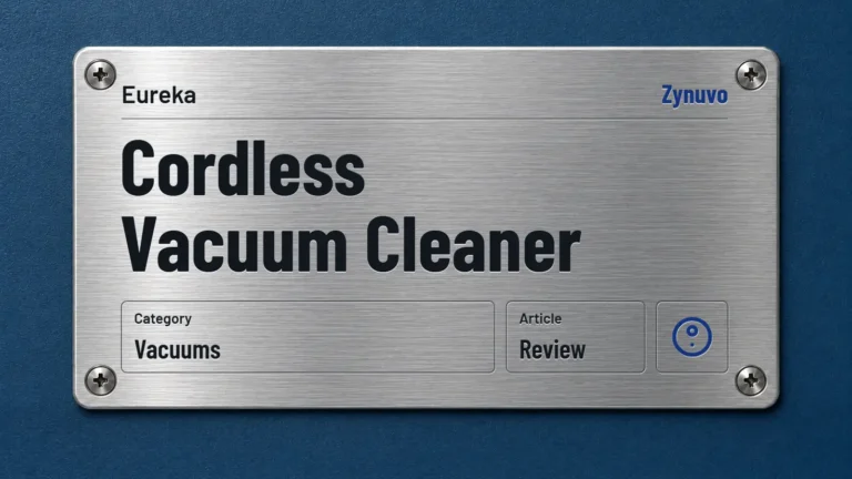 Zynuvo rating plate for the Eureka Cordless Vacuum Cleaner review