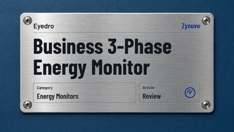 Zynuvo rating plate for the Eyedro Business 3-Phase Energy Monitor review