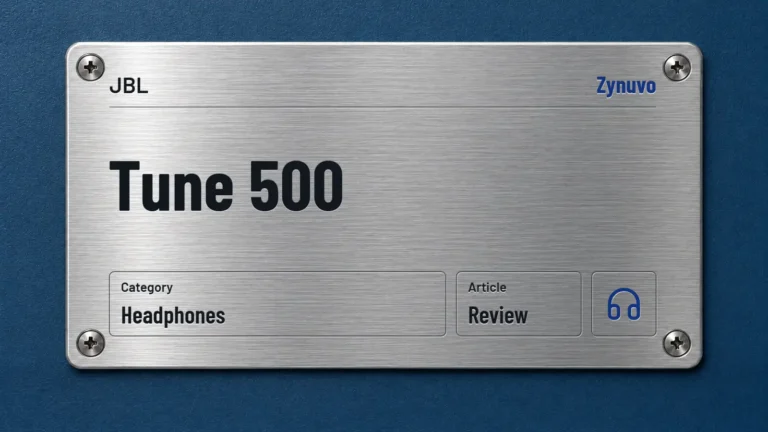 Zynuvo rating plate for the JBL Tune 500 review