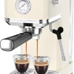 CHULUX Slim Espresso Machine with Milk Frother Steam Wand