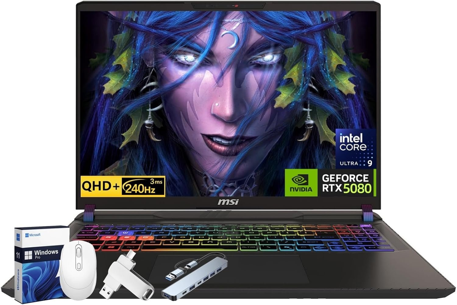 MSI Vector 16 HX AI 400 Gaming Laptop, 16 inches QHD