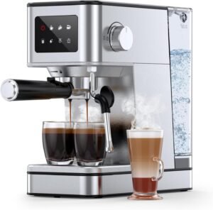QJA Espresso Machine with Milk Frother