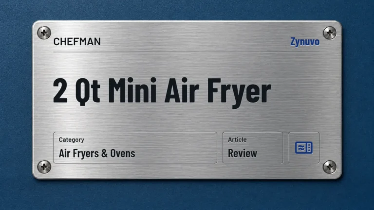 Zynuvo rating plate for the CHEFMAN 2 Qt Mini Air Fryer review