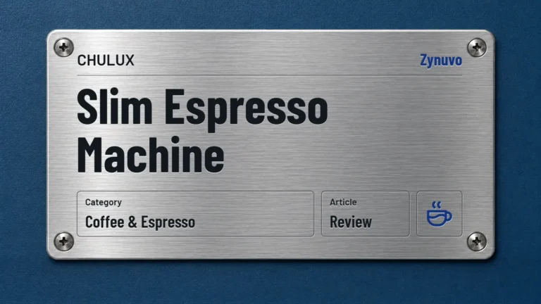 Zynuvo rating plate for the CHULUX Slim Espresso Machine review