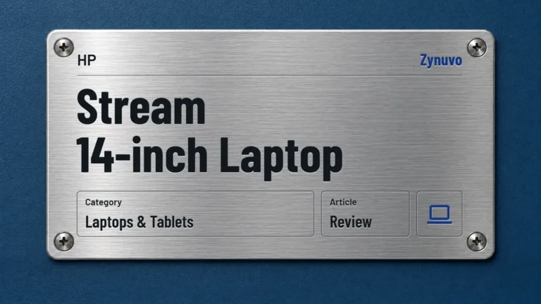 Zynuvo rating plate for the HP Stream 14-inch Laptop review