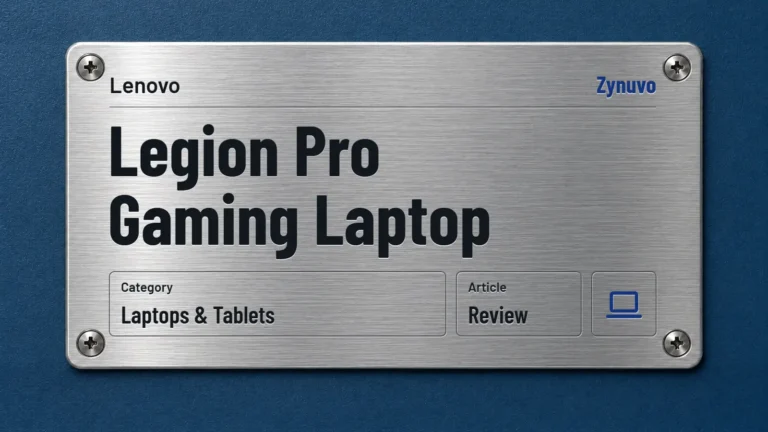 Zynuvo rating plate for the Lenovo Legion Pro Gaming Laptop review