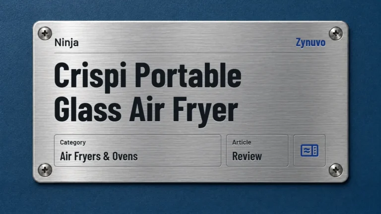 Zynuvo rating plate for the Ninja Crispi Portable Glass Air Fryer review