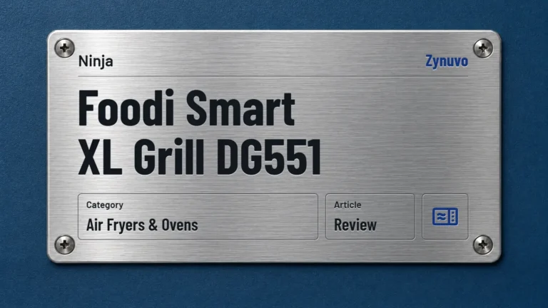 Zynuvo rating plate for the Ninja Foodi Smart XL Grill DG551 review