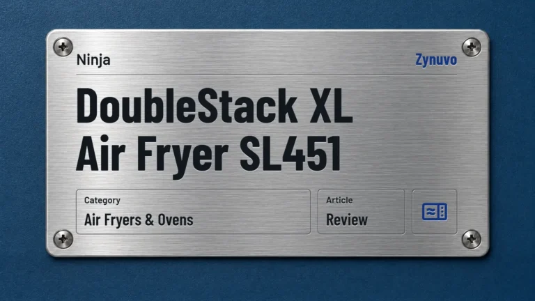 Zynuvo rating plate for the Ninja DoubleStack XL Air Fryer SL451 review