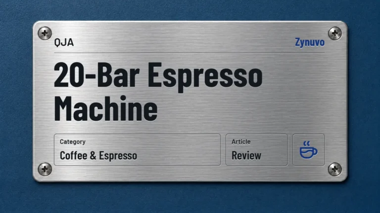 Zynuvo rating plate for the QJA 20-Bar Espresso Machine review