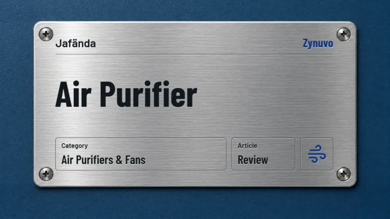Zynuvo rating plate for the Jafända Air Purifier review