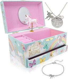 The Memory Building Co Unicorn Musical Jewelry Box Plays Classic Melody