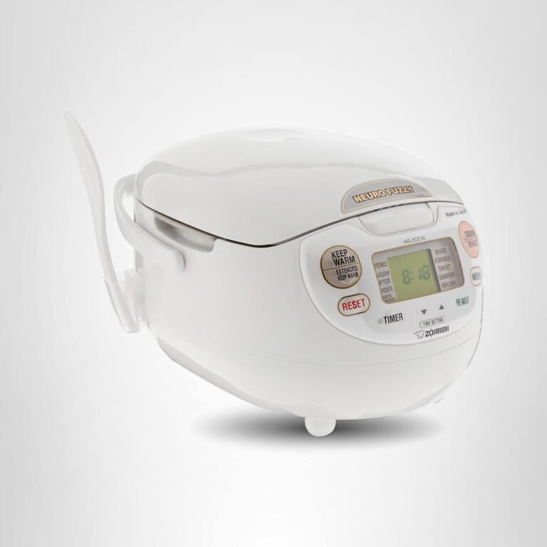 Zojirushi NS-ZCC10 -Cup Neuro Fuzzy Rice Cooker and Warmer, Premium White