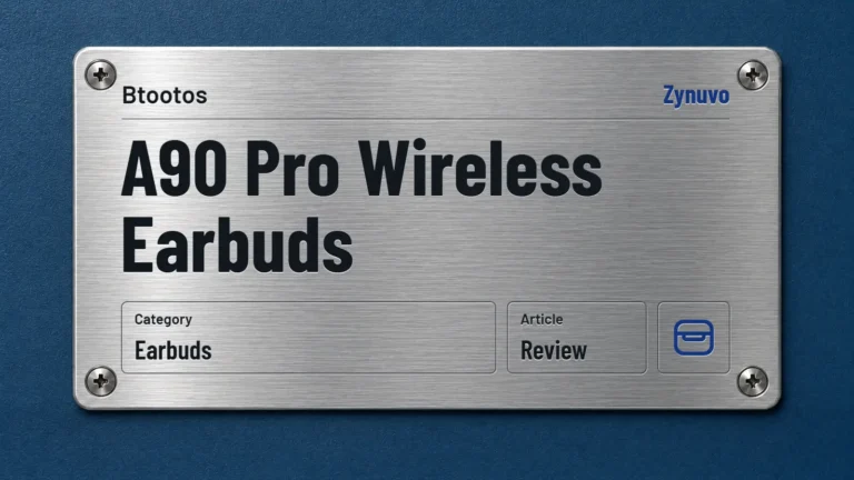 Zynuvo rating plate for the Btootos A90 Pro Wireless Earbuds review