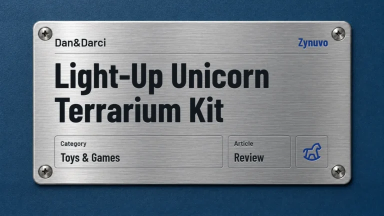 Zynuvo rating plate for the Dan&Darci Light-Up Unicorn Terrarium Kit review