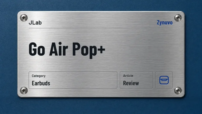 Zynuvo rating plate for the JLab Go Air Pop+ review