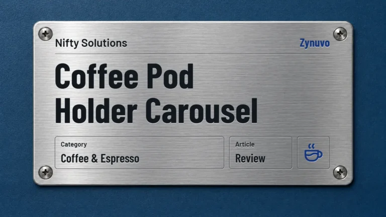 Zynuvo rating plate for the Nifty Solutions Coffee Pod Holder Carousel review