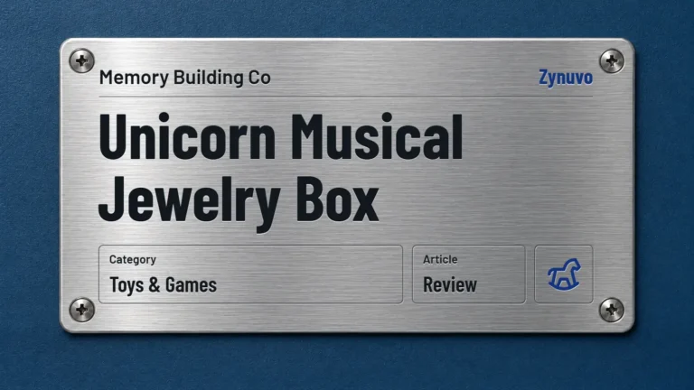 Zynuvo rating plate for the Memory Building Co Unicorn Musical Jewelry Box review