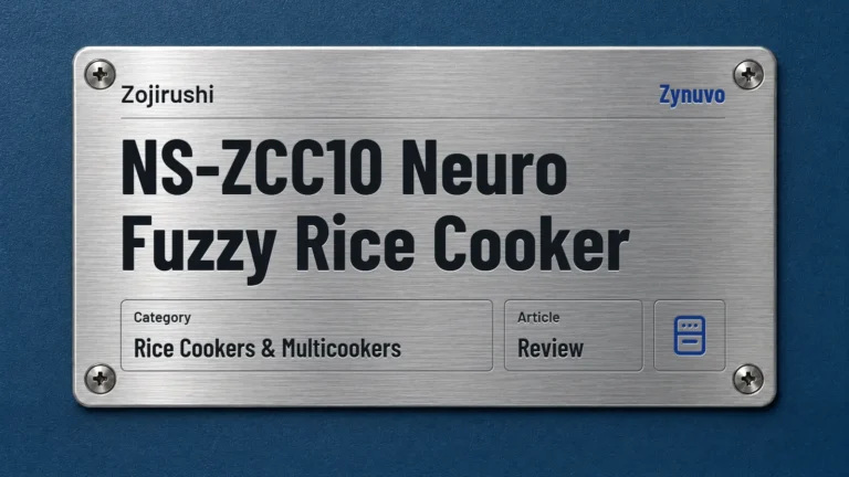 Zynuvo rating plate for the Zojirushi NS-ZCC10 Neuro Fuzzy Rice Cooker review