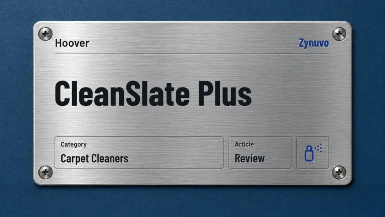 Zynuvo rating plate for the Hoover CleanSlate Plus review