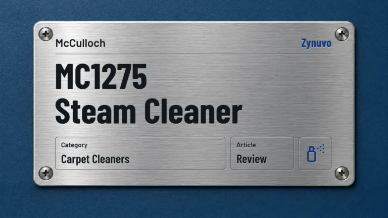 Zynuvo rating plate for the McCulloch MC1275 Steam Cleaner review