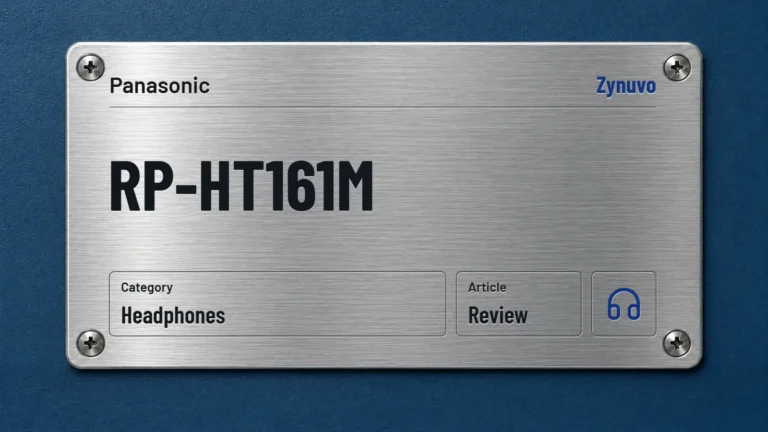 Zynuvo rating plate for the Panasonic RP-HT161M review