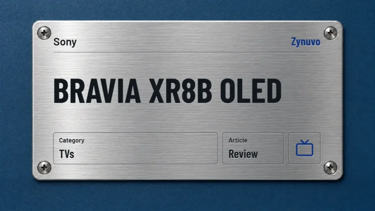 Zynuvo rating plate for the Sony BRAVIA XR8B OLED review