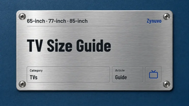 Zynuvo rating plate for the TV Size Guide