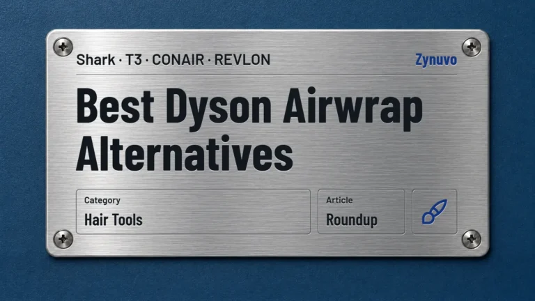 Zynuvo rating plate for the Best Dyson Airwrap Alternatives roundup covering Shark, T3, CONAIR and REVLON