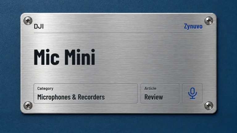 Zynuvo rating plate for the DJI Mic Mini review
