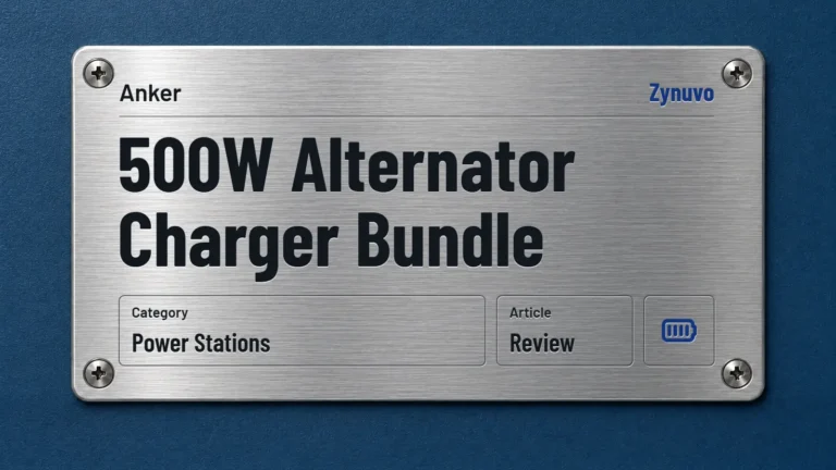 Zynuvo rating plate for the Anker 500W Alternator Charger Bundle review