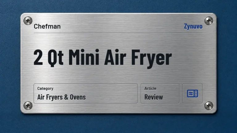 Zynuvo rating plate for the Chefman 2 Qt Mini Air Fryer review
