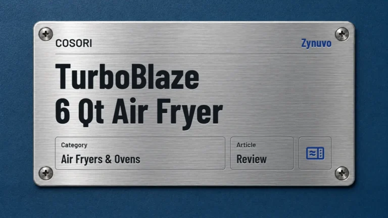 Zynuvo rating plate for the COSORI TurboBlaze 6 Qt Air Fryer review