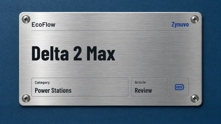 Zynuvo rating plate for the EcoFlow Delta 2 Max review