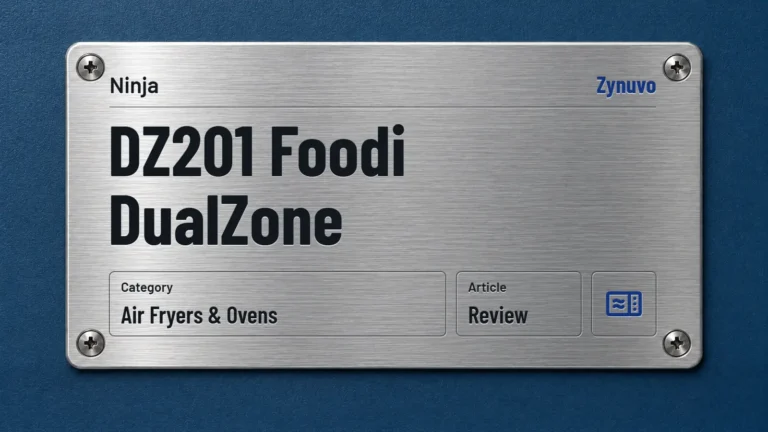 Zynuvo rating plate for the Ninja DZ201 Foodi DualZone review