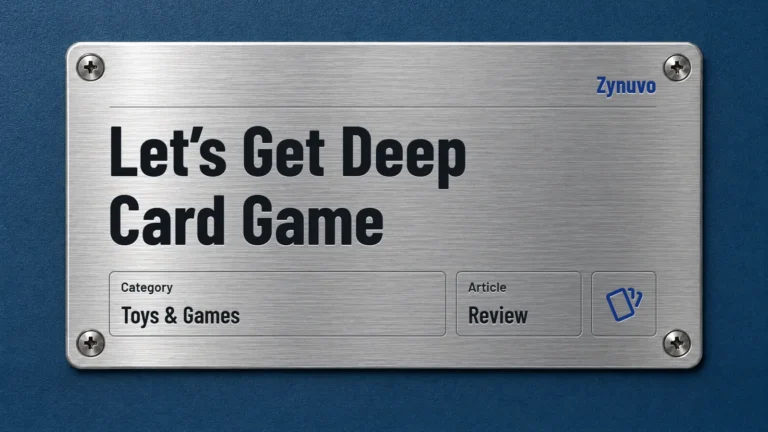Zynuvo rating plate for the Let’s Get Deep Card Game review