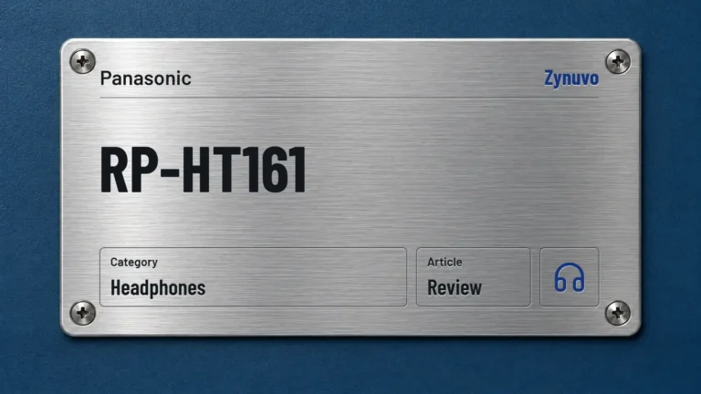 Zynuvo rating plate for the Panasonic RP-HT161 review