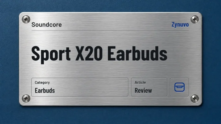 Zynuvo rating plate for the Soundcore Sport X20 Earbuds review