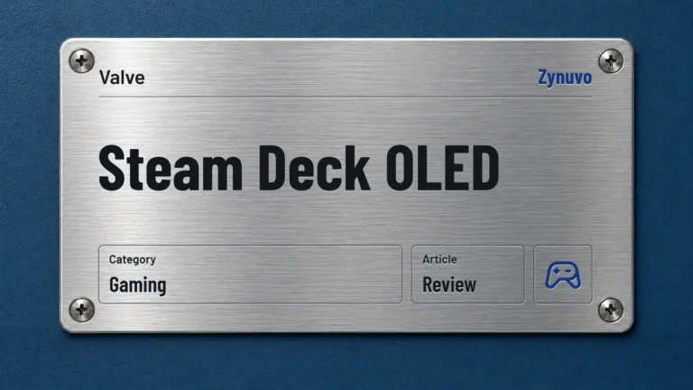 Zynuvo rating plate for the Valve Steam Deck OLED review